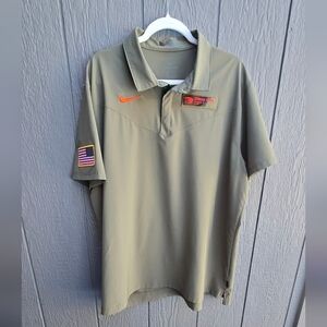 Nike Oregon State Beavers Army Green Collared Shirt